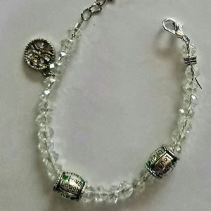 AWESOME RARE CRYSTAL CHARM BRACELET TREE OF LIFE LAUGH LIVE FAMILY CHARMS HOT IT